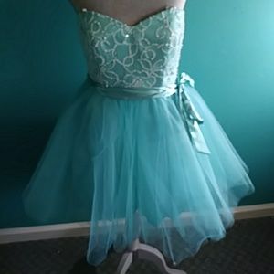light blue occasion dress